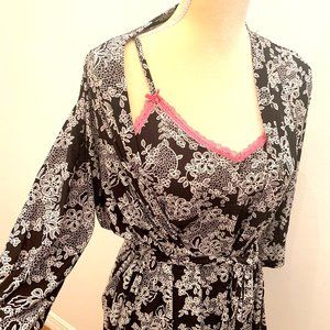 Rene Rofe Sleepwear Robe & Dress LG NWOT